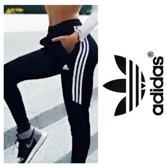 adidas Pants - Adidas Joggers Unique Blue Bottom Accent & Zip